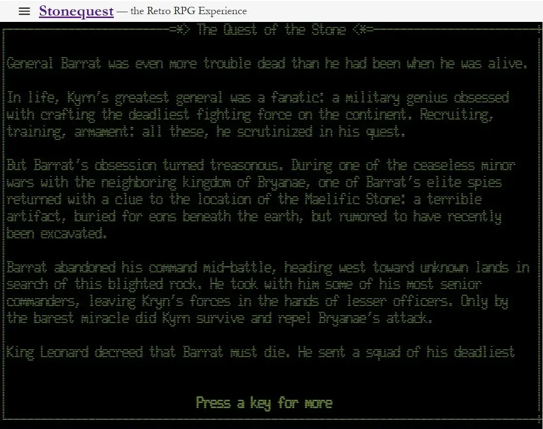 screenshot from game