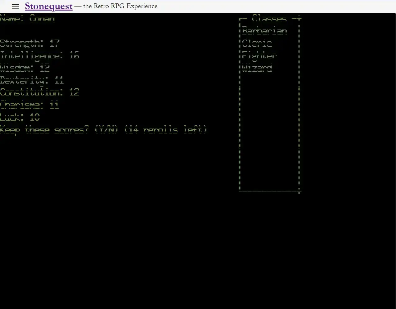 screenshot from game