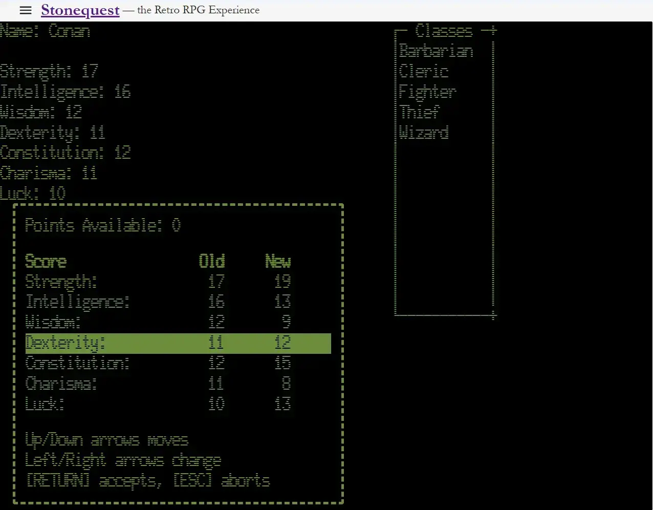 screenshot from game