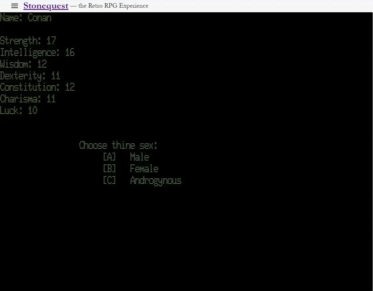 screenshot from game