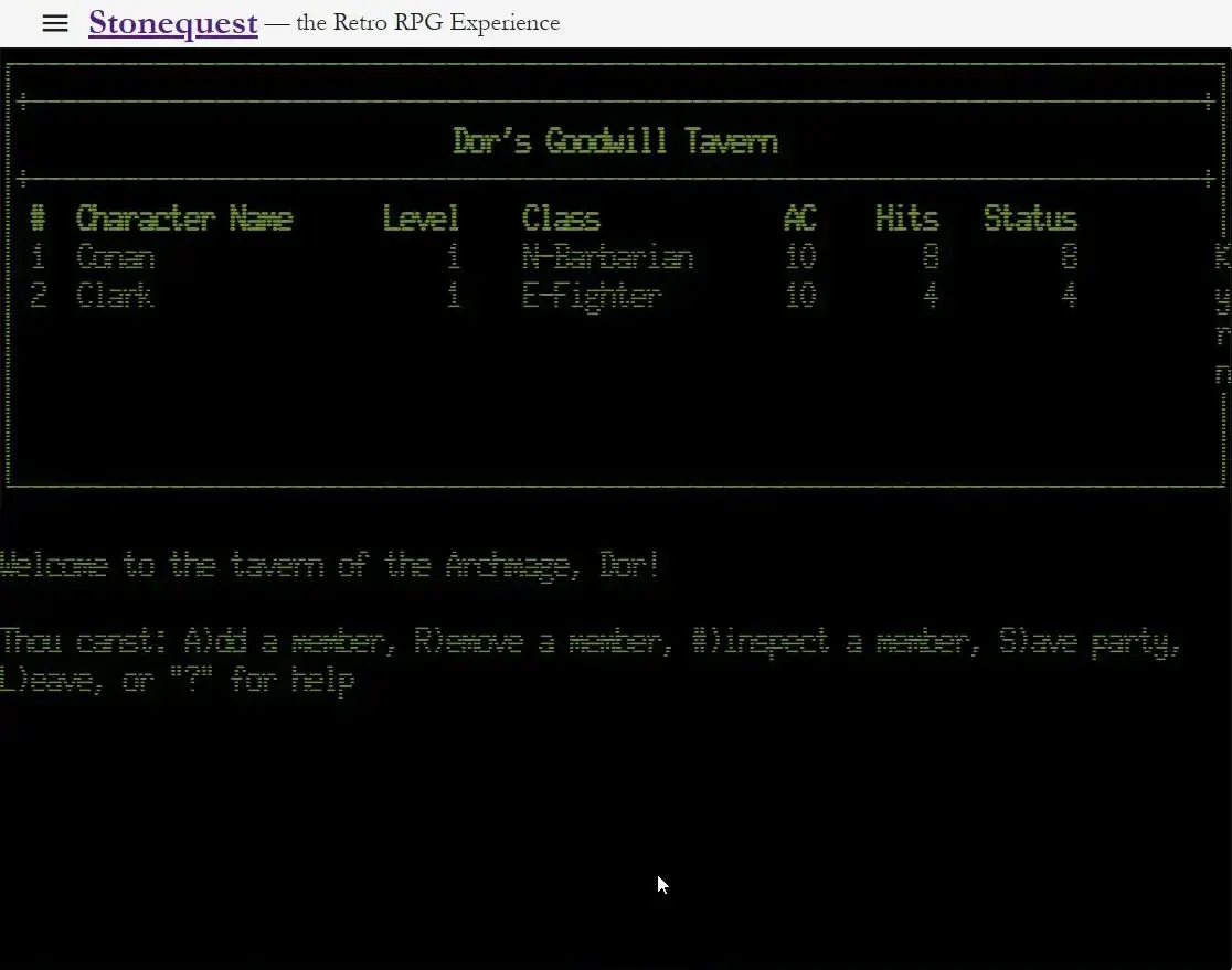 screenshot from game