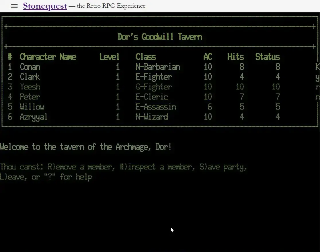 screenshot from game