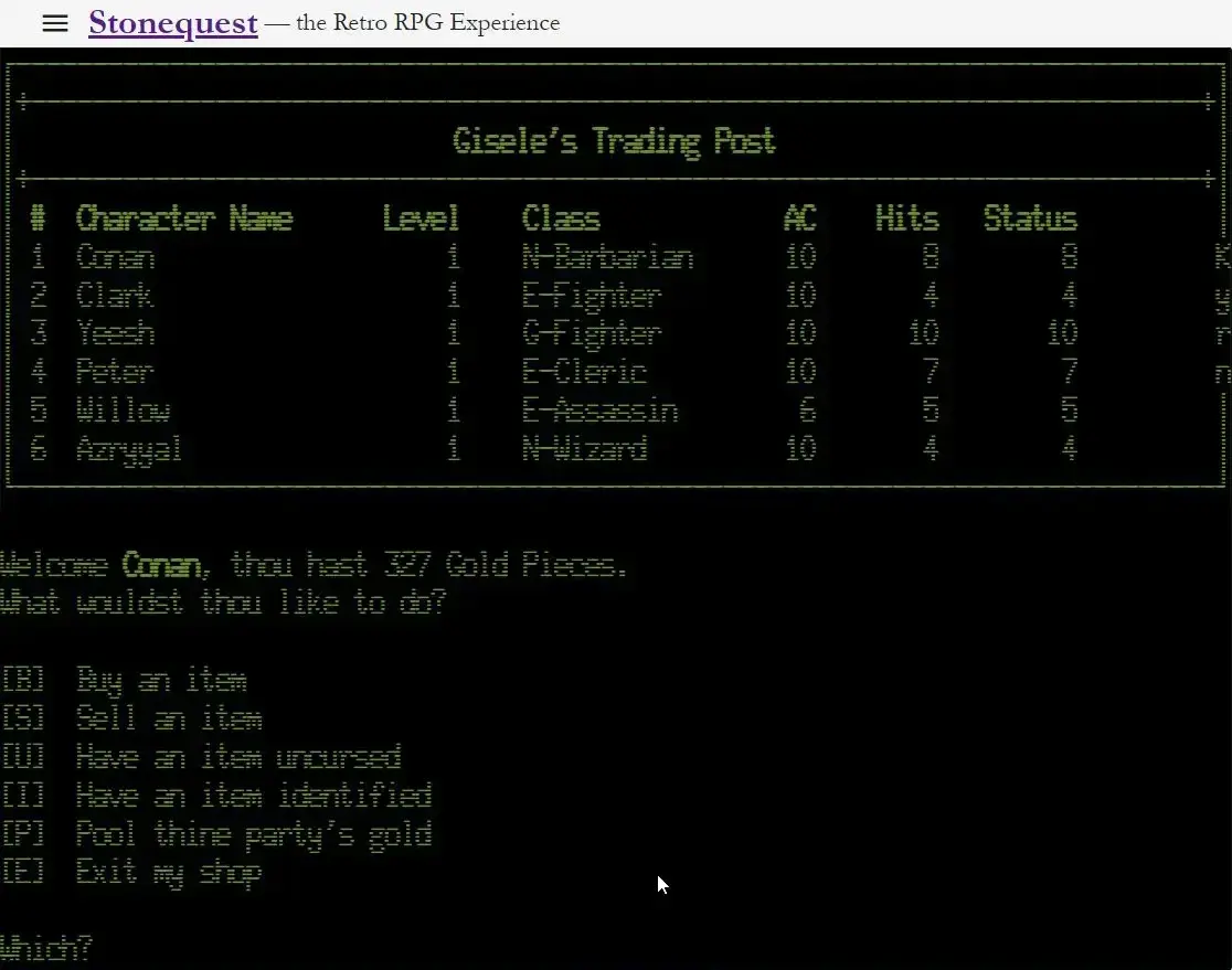 screenshot from game