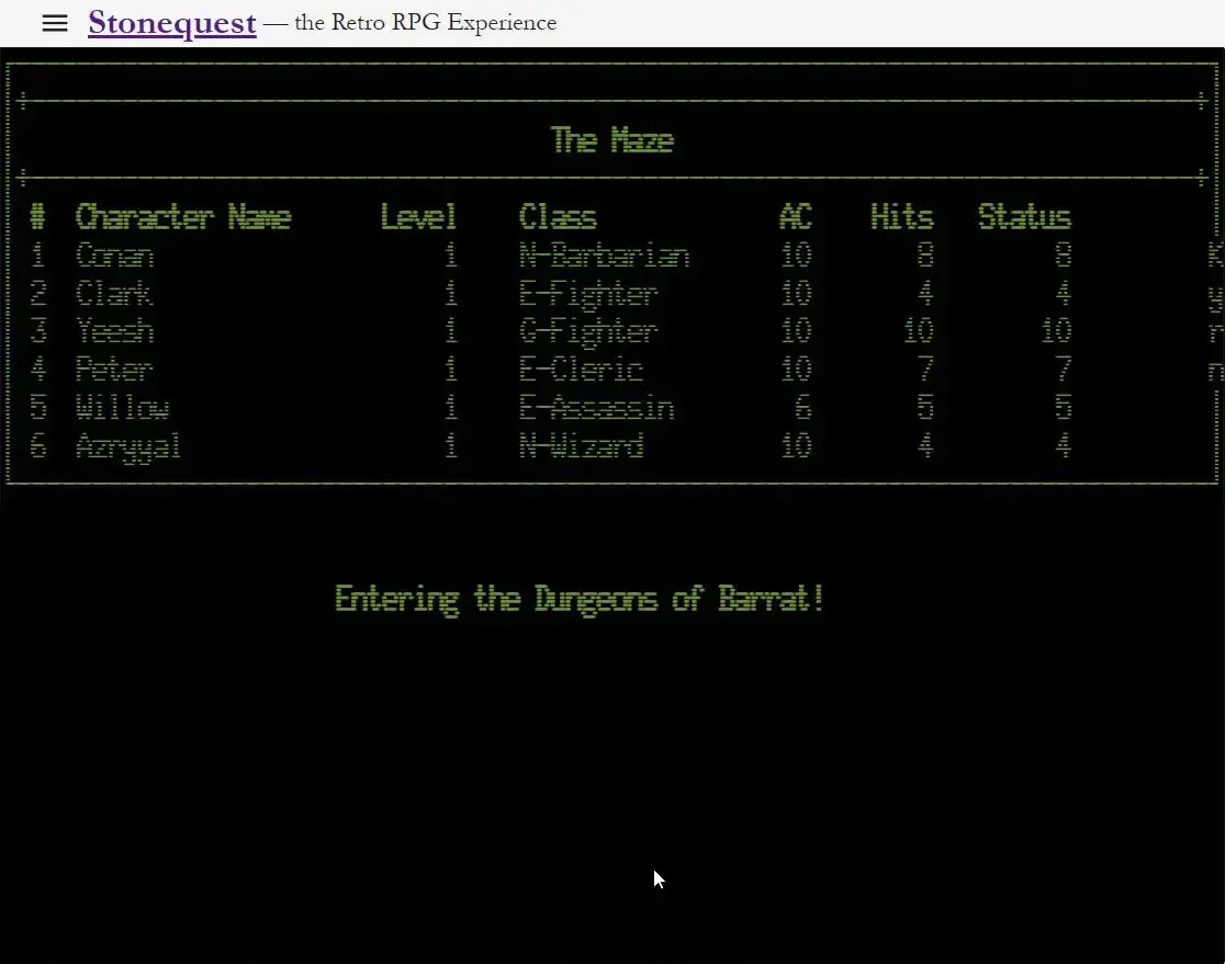 screenshot from game