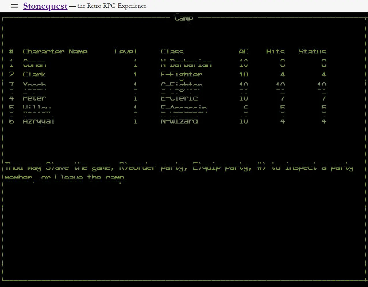 screenshot from game