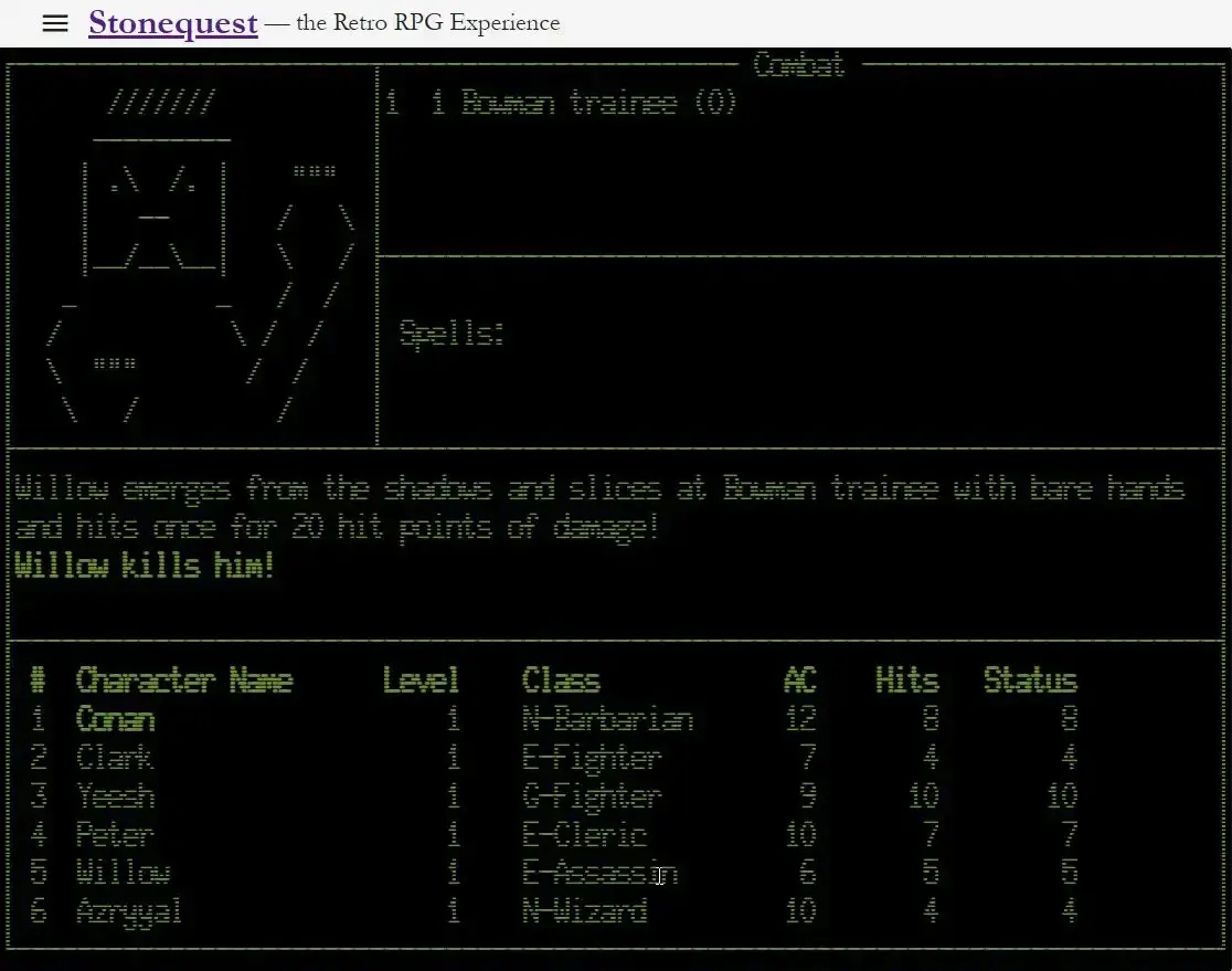 screenshot from game