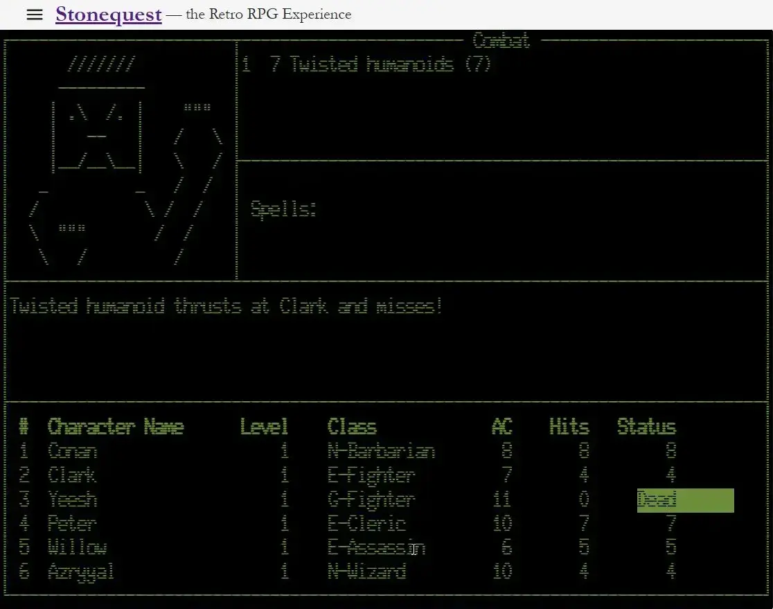 screenshot from game
