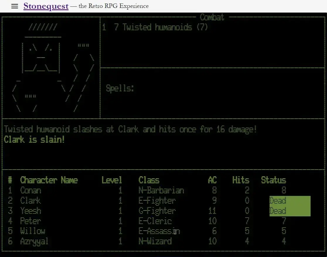 screenshot from game